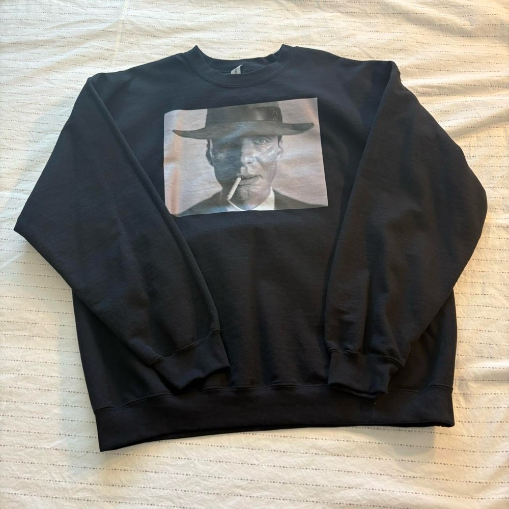 Oppenheimer movie black & white sweatshirt New Cillian Murphy Christopher Nolan